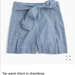 J.crew Tie-waist short in chambray